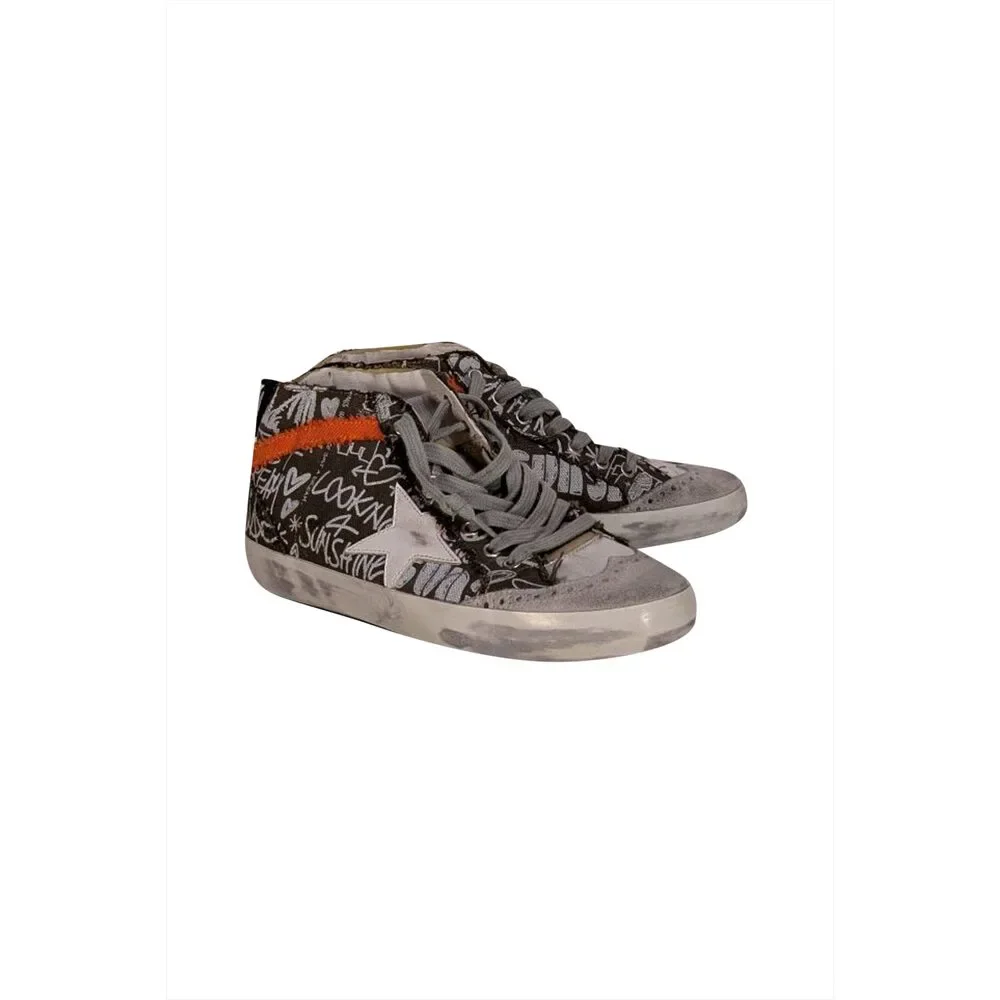 Golden Goose - Olive w/ White Graffiti Print 